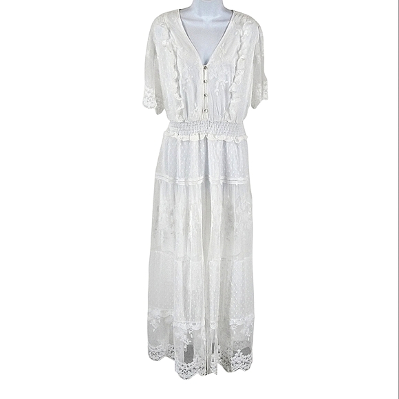 White lace overlay maxi - Picture 4 of 10